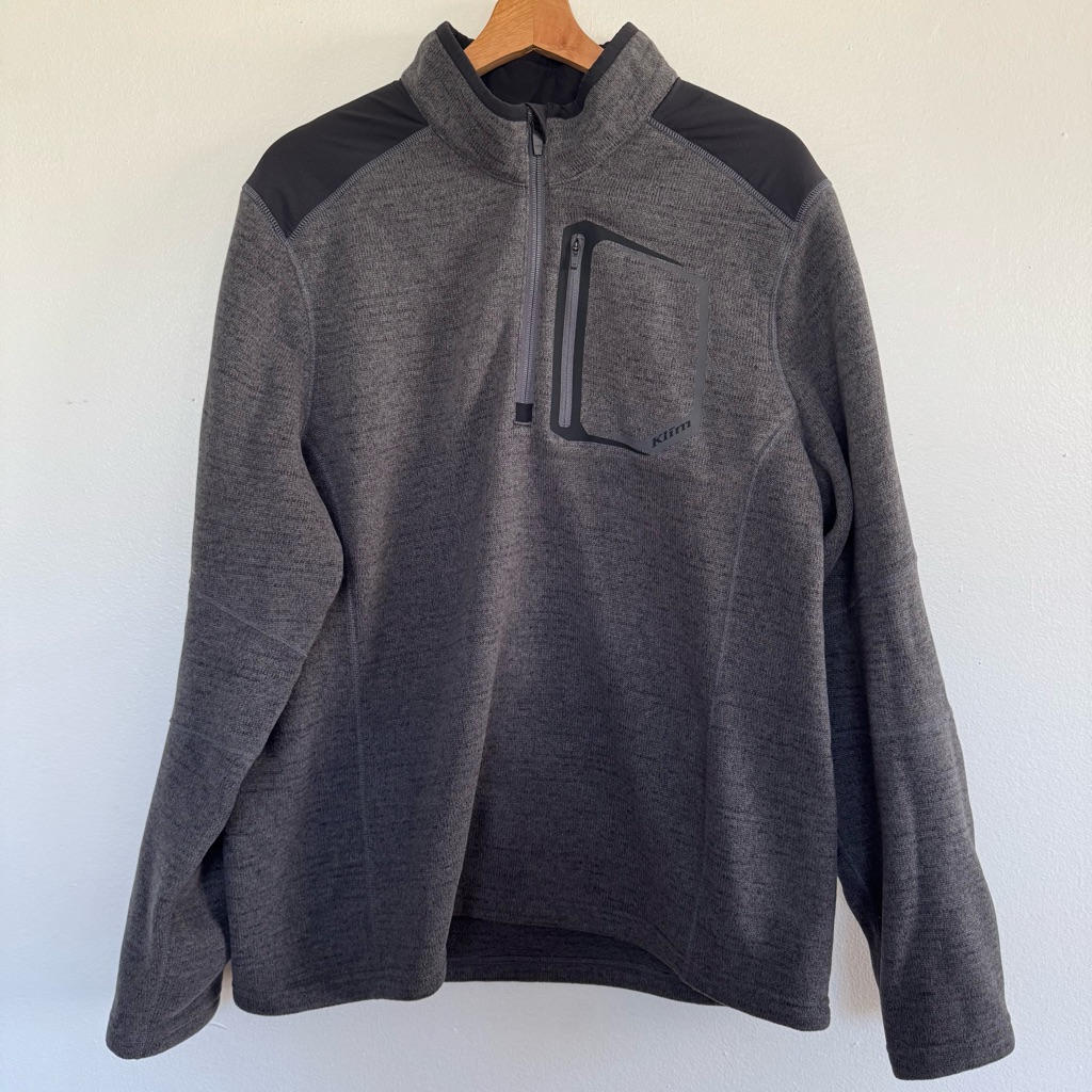 Klim Yukon Pullover Mens Xl 1/4 Zip Technical Mid Layer Fleece Sweater Jacket